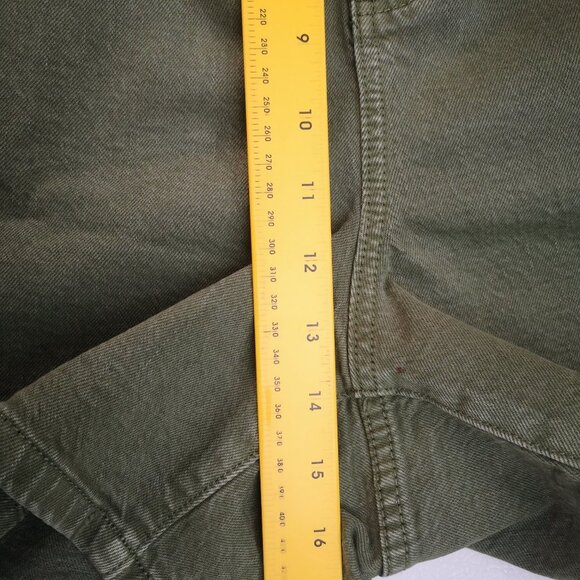 NWT Universal Thread Ladies Size 20W High Rise A-line Midi Green Jean Shorts - Picture 14 of 15